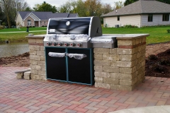 Permanent Grill Built with Pavers