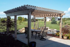 Outdoor Living Space with Pergola Near Appleton WI