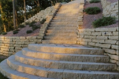 Stairs and Retaining Walls on Hillside