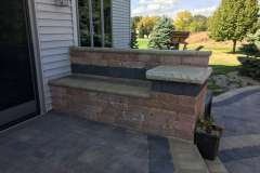 Seat Wall with Back Rest and Side Table In Kaukauna, WI